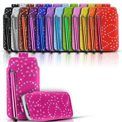 Bling leather slide - leather, case